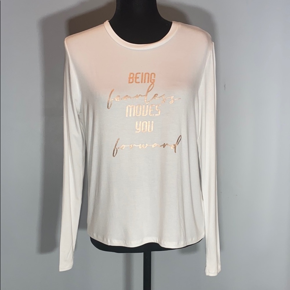 ⚠️FINAL PRICE UNLESS BUNDLED⚠️ NWT Francesca's Fearless Graphic Long Sleeve Tee - Picture 2 of 7